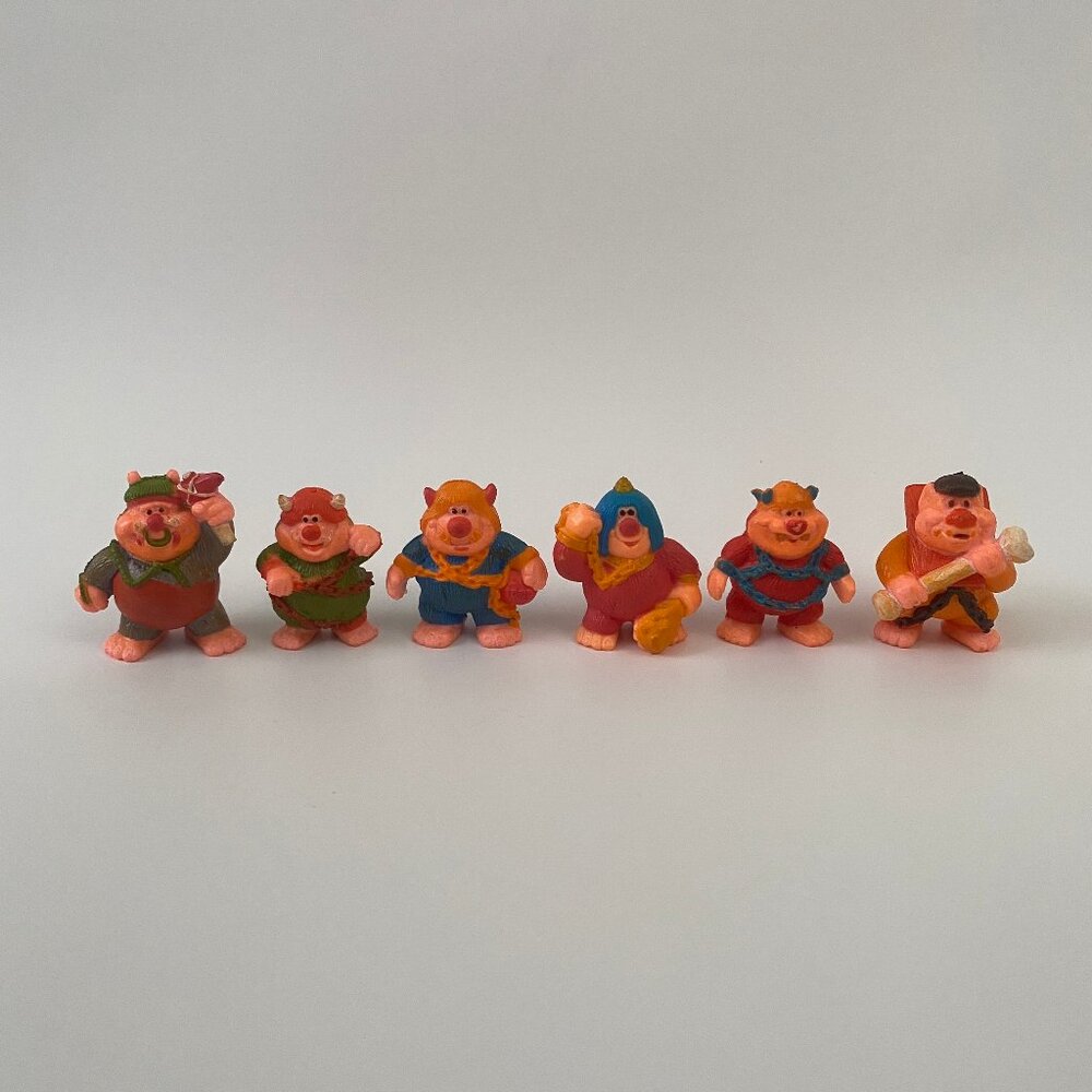 Vintage Lot 6 My Pet Monster Man PVC Figures 1986 Soma